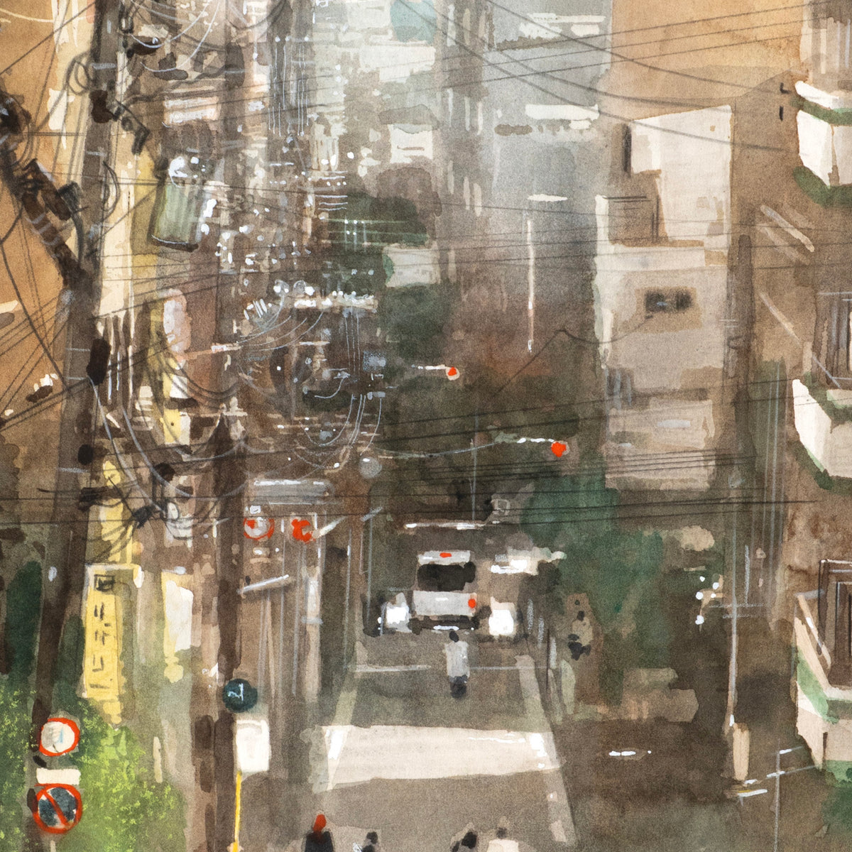 坂道の光と影
