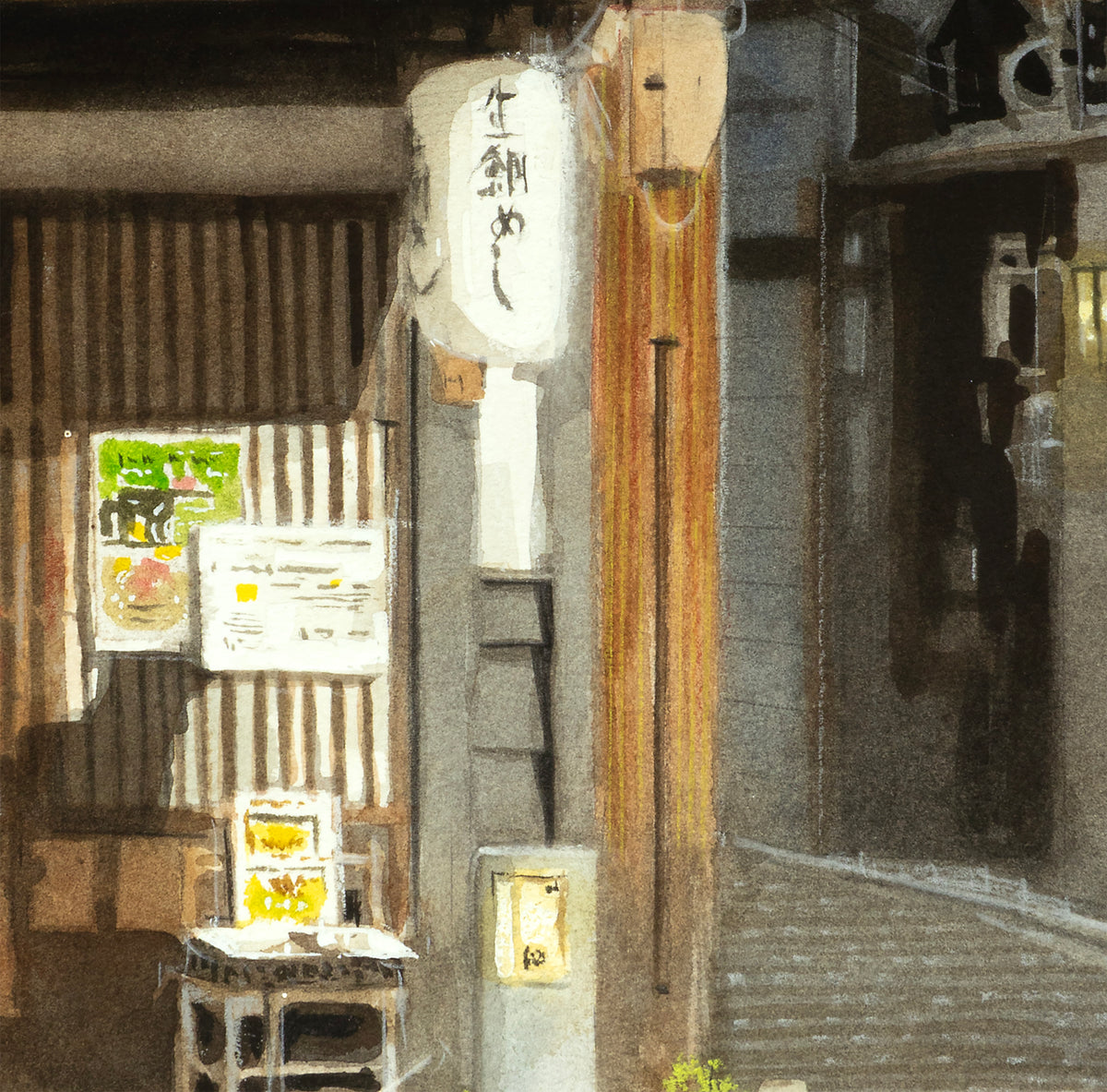 陽だまりの店舗と路地（京都）