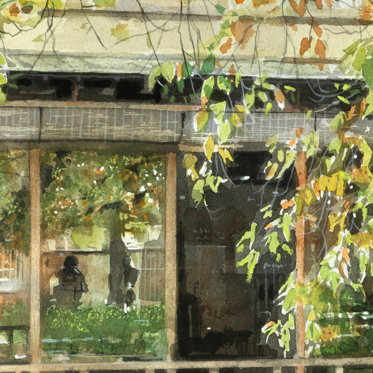 Gion Shirakawa’s windowsills and blue-green hues